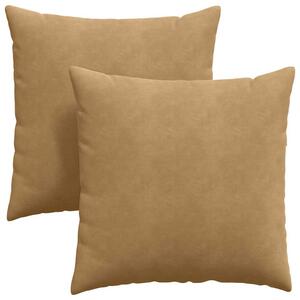 Pohovkové polštáře 2 pcs Hnědá 80 x 80 cm Žebrovaná látka