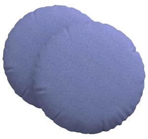 Polštáře na sedadla 2 pcs Modrá džínovina Ø80 x 29 cm textil