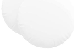 Polštáře na sedadla 2 pcs Bílá Ø80 x 29 cm textil