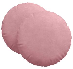 Polštáře na sedadla 2 pcs Růžová Ø 80 x 29 cm samet