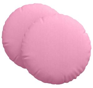 Polštáře na sedadla 2 pcs Růžová Ø80 x 29 cm textil