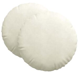 Polštáře na sedadla 2 pcs Krémová Ø 80 x 29 cm samet