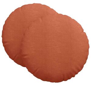 Polštáře na sedadla 2 pcs Červená oranžová Ø 80 cm