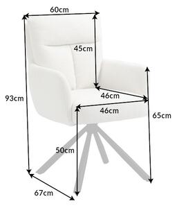 Designová otočná židle Maddison bílá