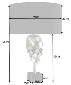 Designová stolní lampa Madigan 56 cm černo-stříbrná