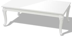 Konferenční stolek 115 x 65 x 42 cm vysoký lesk bílý