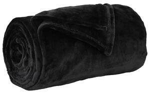 Plažová deka Černá 240 x 270 cm Fleece