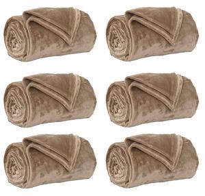 Dekorační deky 6 pcs Velbloudí 130 x 150 cm Fleece