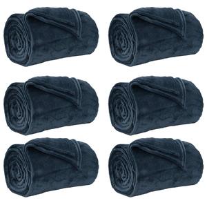 Dekorační deky 6 pcs Námořnická modrá 130 x 150 cm Fleece