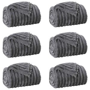 Dekorační deky 6 pcs Tmavě šedá 200 x 150 cm Fleece