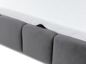 Manželská postel 160 cm Leskana (tmavě šedá) (s roštem) (s úl. prostorem)