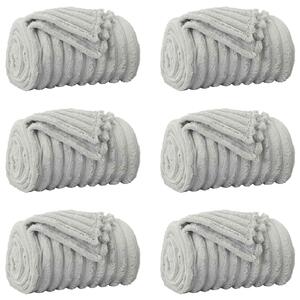 Dekorační deky 6 pcs Šedá 270 x 240 cm Fleece