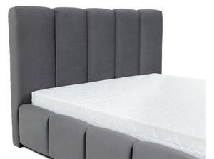 Manželská postel 160 cm Leskana (tmavě šedá) (s roštem) (s úl. prostorem)