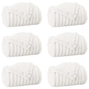 Dekorační deky 6 pcs Bílá 150 x 130 cm Fleece