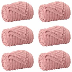 Dekorační deky 6 pcs Růžová 150 x 130 cm Fleece