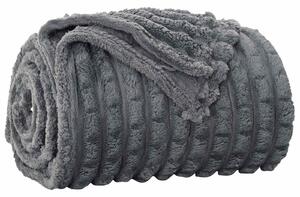 Plažová deka Tmavě šedá 240 x 220 cm Fleece