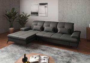 ROHOVÁ SEDAČKA, textil, kůže, antracitová Sit & More - Sedací soupravy, Online Only