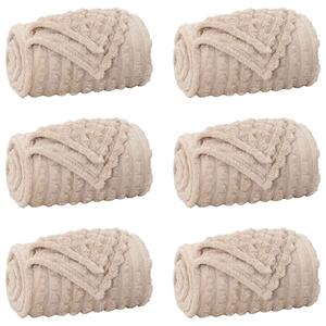 Dekorační deky 6 pcs Béžová 150 x 130 cm Fleece