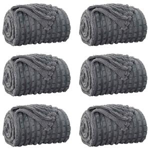 Dekorační deky 6 pcs Tmavě šedá 150 x 130 cm Fleece