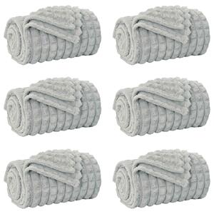 Dekorační deky 6 pcs Šedá 150 x 130 cm Fleece