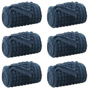 Dekorační deky 6 pcs Námořnická modrá 150 x 130 cm Fleece