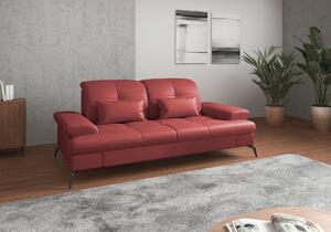 2,5SEDÁK, červená, kombinace pravá kůže/látka Sit & More - Pohovky, Online Only
