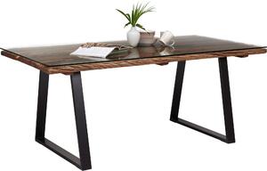 JÍDELNÍ STŮL, recyklované dřevo, přírodní barvy, černá, 190/95/76 cm Ambia Home - Jídelní stoly