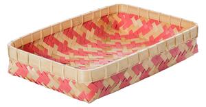 Koš / podnos Stripes 46x31,5x9cm malinový