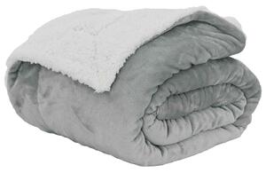 Plažová deka Šedá 240 x 270 cm Fleece