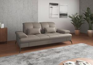 2,5SEDÁK, šedá, kombinace pravá kůže/látka Sit & More - Pohovky, Online Only