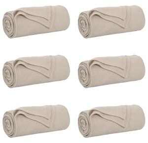 Dekorační deky 6 pcs Béžová 240 x 220 cm Fleece