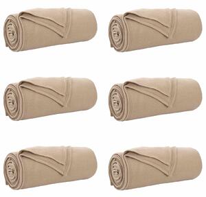 Dekorační deky 6 pcs Velbloudí 200 x 150 cm Fleece