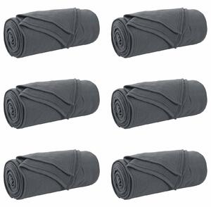 Dekorační deky 6 pcs Tmavě šedá 200 x 150 cm Fleece