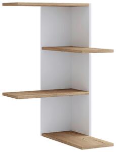 ROHOVÝ REGÁL, bílá, medový dub, 45/77/45 cm MID.YOU - Online Only regály & police, Online Only