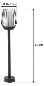Světlo na cestu Lucande Chandan, 80 cm, černá, hliník