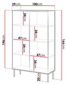 Policová skříň Godzes Bis (černá)