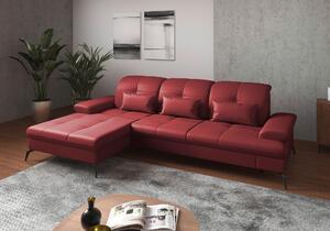 ROHOVÁ SEDAČKA, textil, kůže, červená Sit & More - Sedací soupravy, Online Only