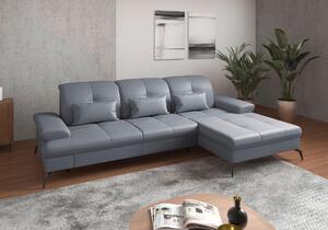 ROHOVÁ SEDAČKA, textil, kůže, šedomodrá Sit & More - Sedací soupravy, Online Only
