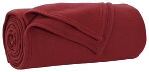 Dekorační deky 24 pcs Bordeaux červená 170 x 130 cm Fleece