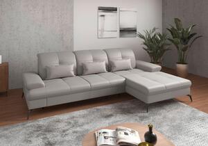 ROHOVÁ SEDAČKA, textil, kůže, světle šedá Sit & More - Sedací soupravy, Online Only