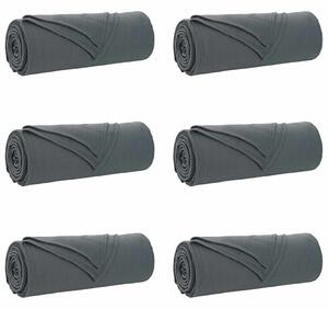 Dekorační deky 6 pcs Tmavě šedá 210 x 140 cm Fleece