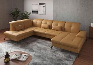 SEDACÍ SOUPRAVA, textil, kůže, curry žlutá Sit & More - Sedací soupravy, Online Only