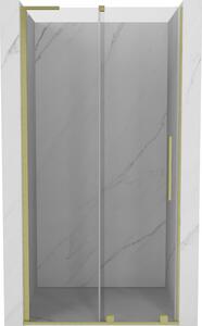 Mexen Velar L, posuvné sprchové dveře do otvoru 90 cm, 8mm čiré sklo, zlatá matná, 871-090-003-01-55