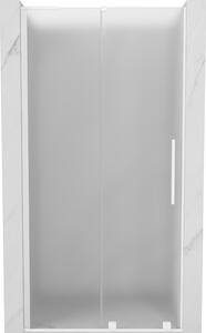 Mexen Velar L, posuvné sprchové dveře do otvoru 90 cm, 8mm sklo námraza, bílá matná, 871-090-003-31-20