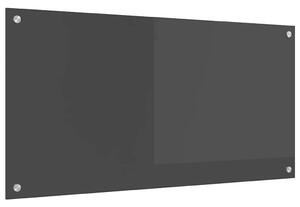 Kuchyňský obklad Černá 100 x 50 cm tvrzené sklo