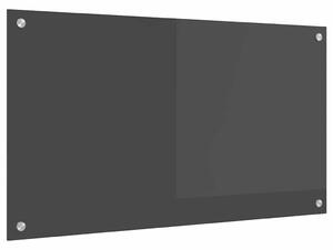 Kuchyňský obklad Černá 90 x 50 cm tvrzené sklo