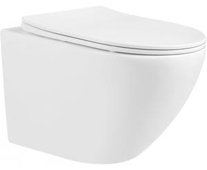 Mexen Fenix podomítková sestava + WC Lena Rimless + toaletní sedátko + tlačítko + podložka, bílá, 60100 + 30220400
