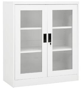 Kancelářská skříň bílá 90 x 40 x 105 cm ocel