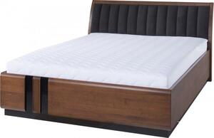 Casarredo - Komfort nábytek Masivní postel PORTI P-76, 160x200, dub antický/hnědá Carabu 33