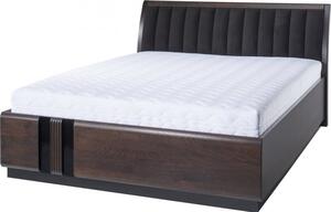 Casarredo - Komfort nábytek Masivní postel PORTI P-76, 160x200, dub čokoládový/hnědá Carabu 33